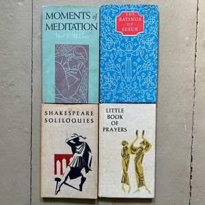 4 Vintage Peter Pauper Press Books Jesus Bible Shakespeare Prayers Meditation